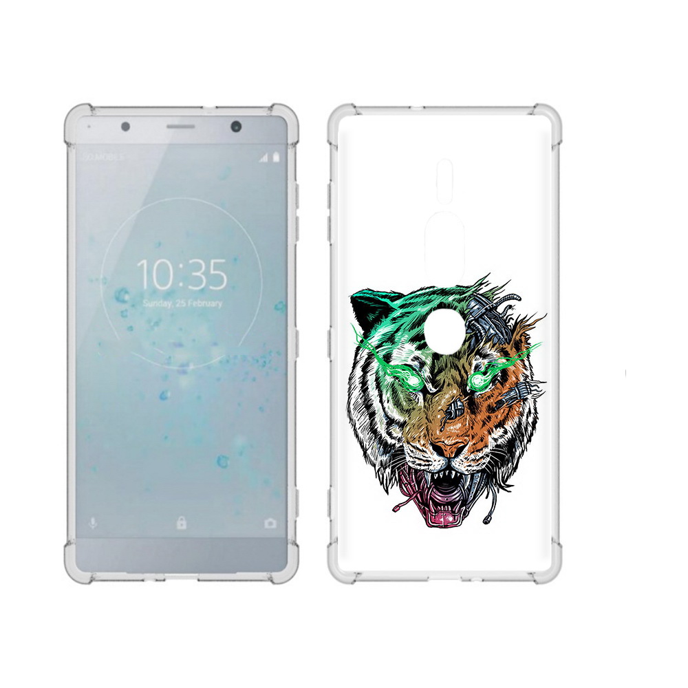 

Чехол MyPads Tocco для Sony Xperia XZ2 Premium робо-тигр, Прозрачный, Tocco