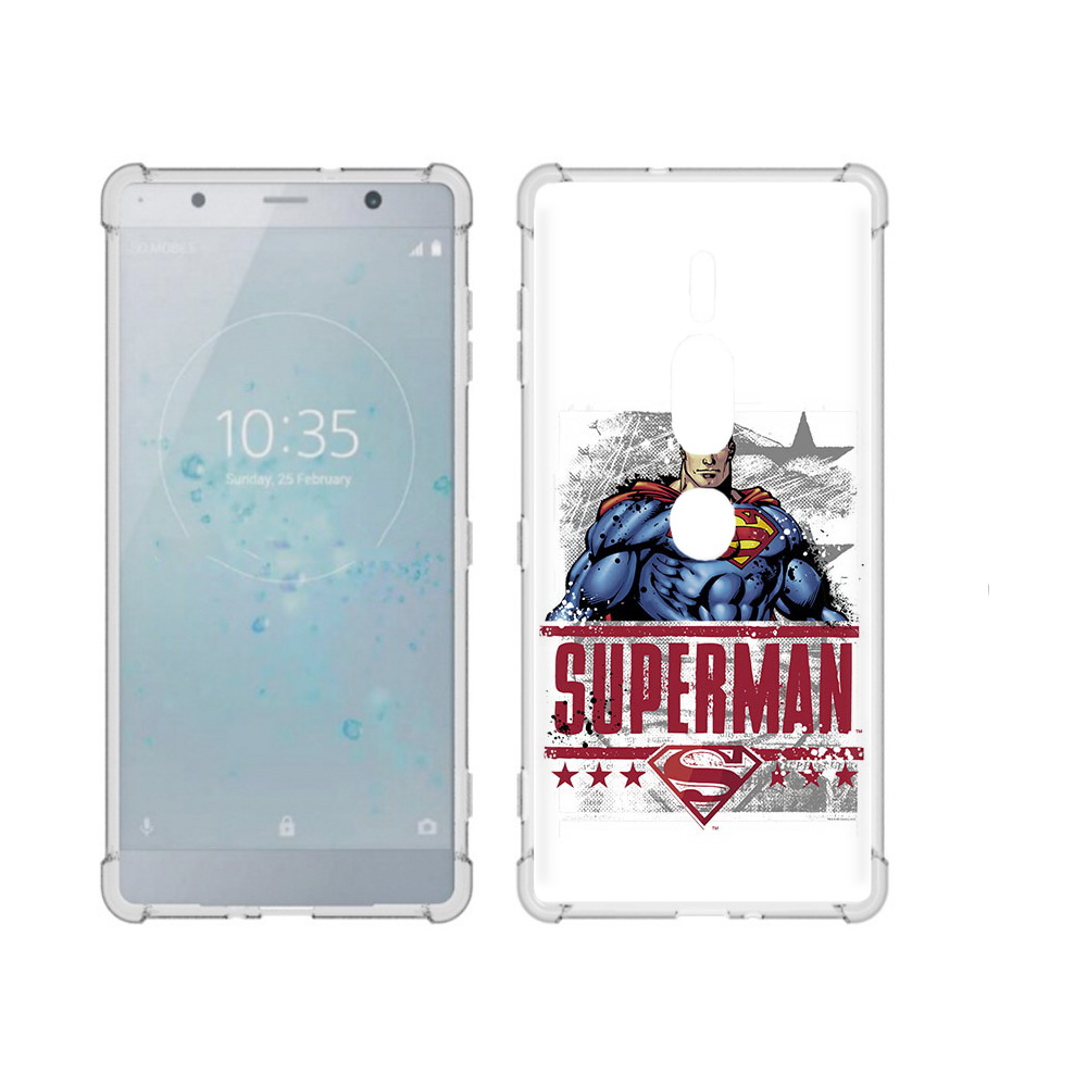 

Чехол MyPads Tocco для Sony Xperia XZ2 Premium рисунок супермен, Прозрачный, Tocco