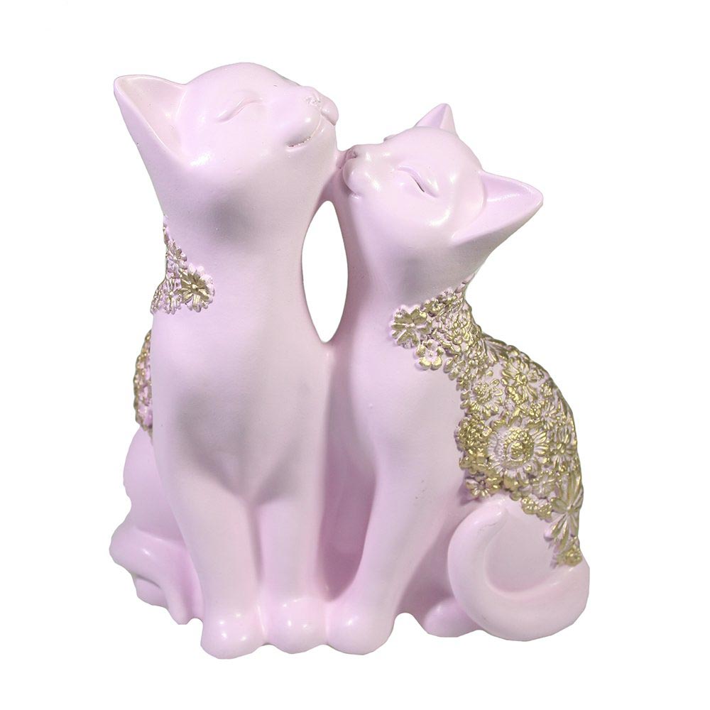

Фигура декоративная Кот и кошка (розовый) 8*12,5*14см KSMR-713829/D141