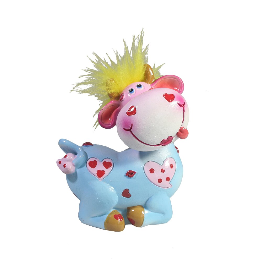 

Фигура декоративная Коровка Снежка (голубой) 8*6*10см KSMR-716172/SGB035