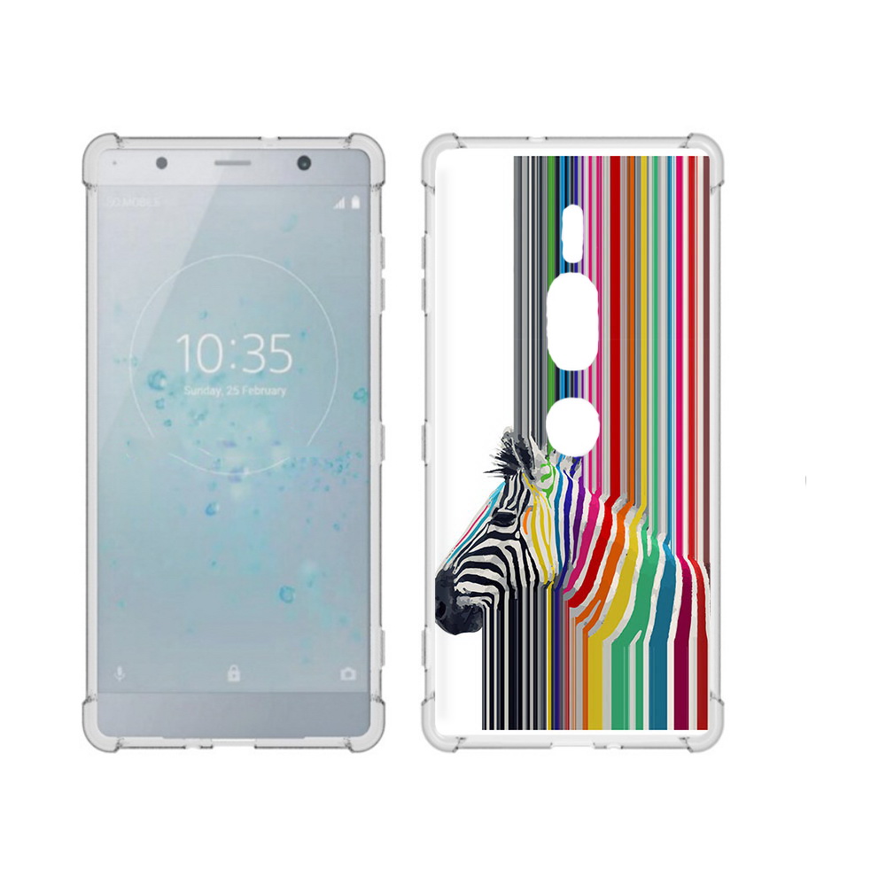 

Чехол MyPads Tocco для Sony Xperia XZ2 Premium радужная зебра, Прозрачный, Tocco
