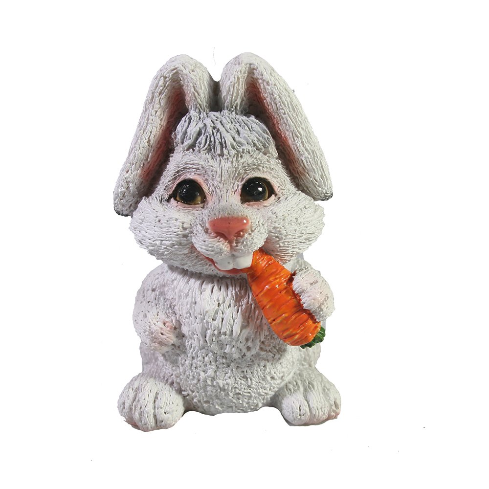 

Фигура декоративная Зайка с морковкой (белый) 4,5*4,5*7см KSMR-716285/SGK007