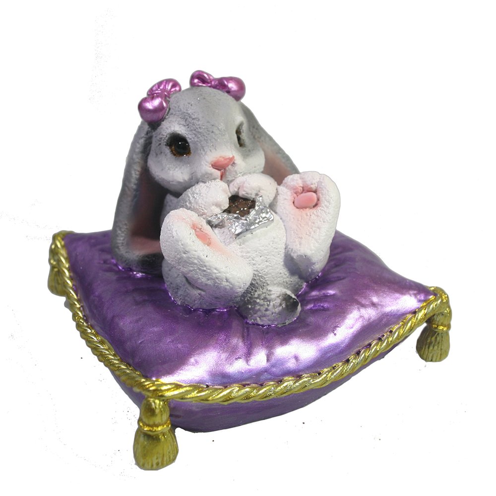 

Фигура декоративная Зайка на подушке (серый) 9,5*9,5*7,5см KSMR-716303/SGK005