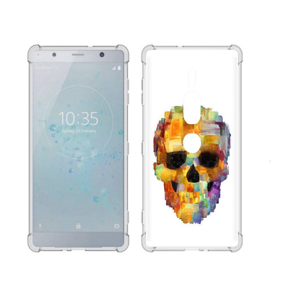

Чехол MyPads Tocco для Sony Xperia XZ2 Premium нарисованный череп, Прозрачный, Tocco