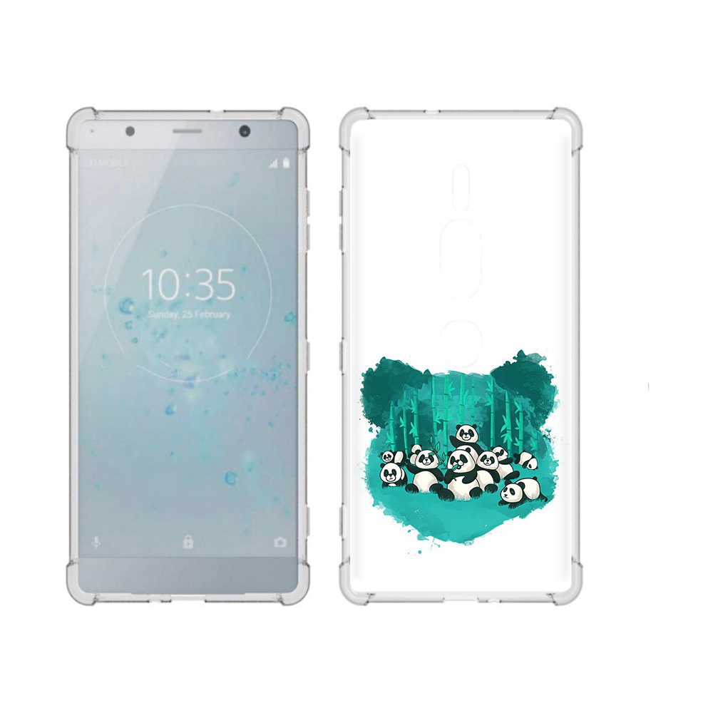 

Чехол MyPads Tocco для Sony Xperia XZ2 Premium нарисованные панды, Прозрачный, Tocco