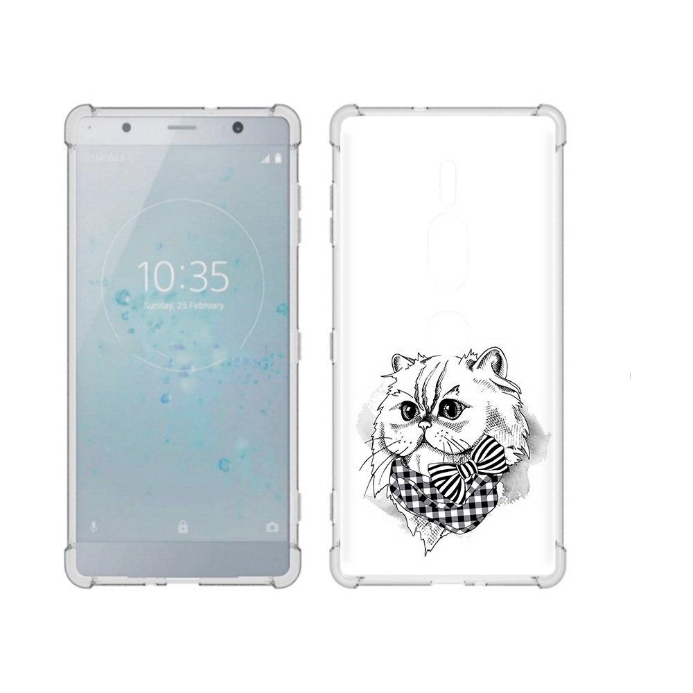 

Чехол MyPads Tocco для Sony Xperia XZ2 Premium нарисованная красивая кошечка, Прозрачный, Tocco