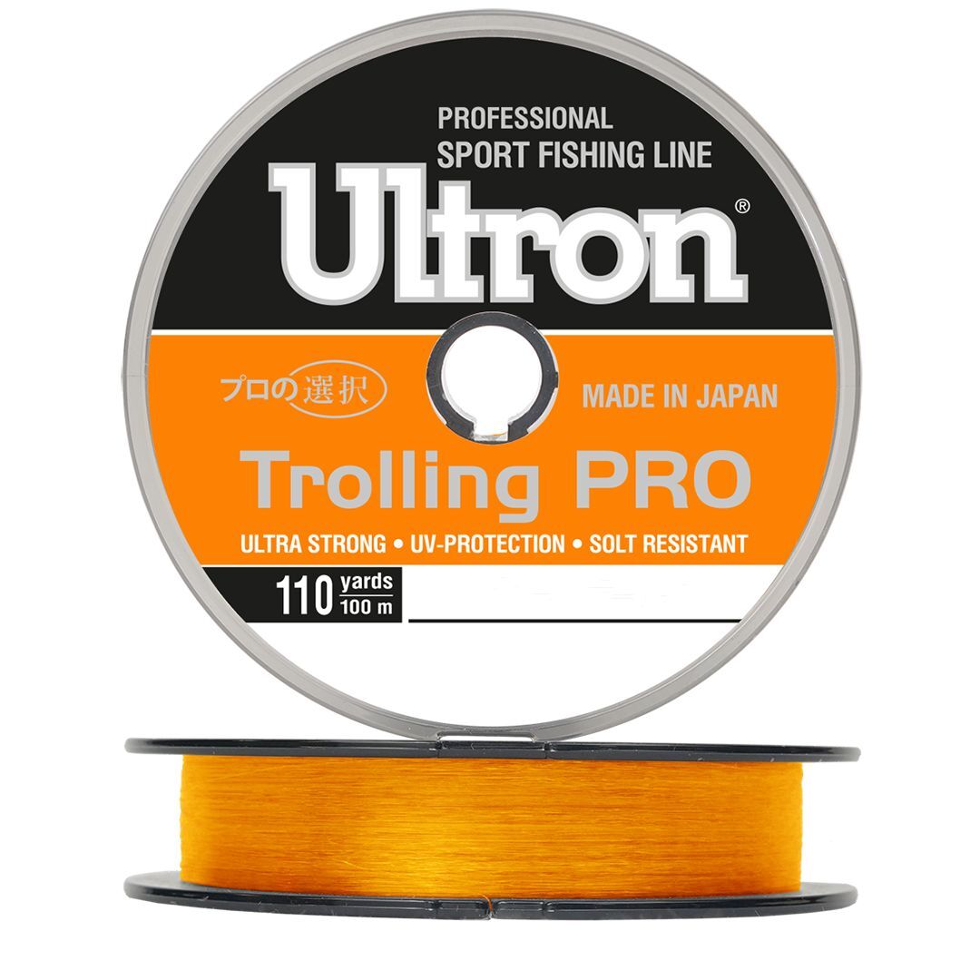 Монофильная леска для рыбалки ULTRON Trolling PRO (- / 25 / 0.35 / 14 / 25 / - / f-orange