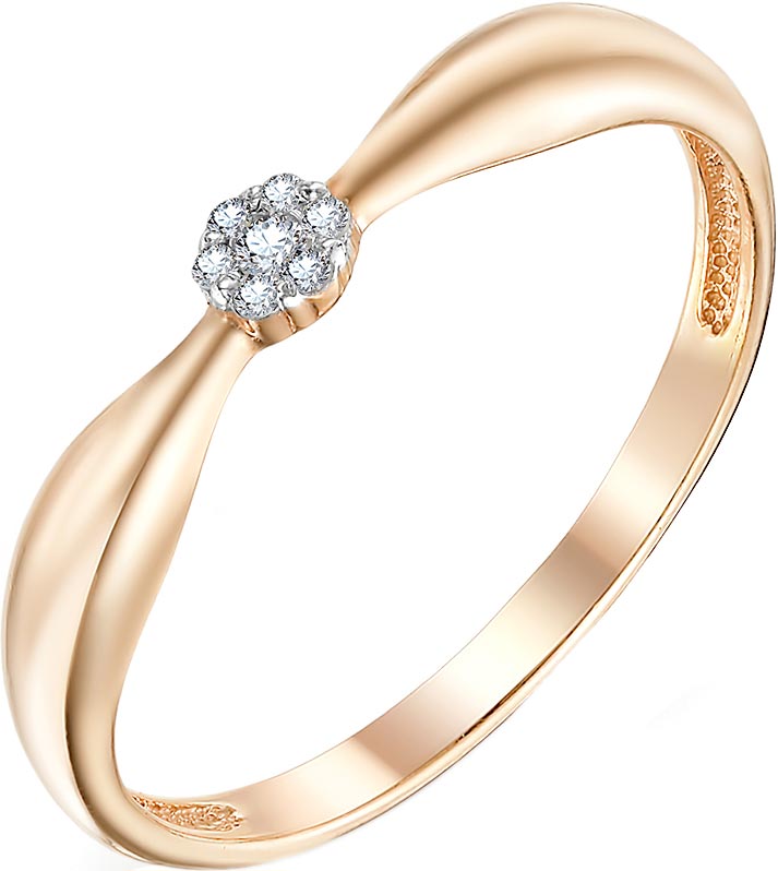 

Кольцо из красного золота с фианитом р. 17 Veronika K132-602, K132-602