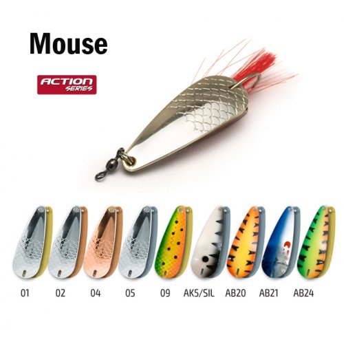 

AKARA Блесна колеблющаяся незацепляйка AKARA ACTION SERIES WEEDLESS MOUSE ( 8гр/AK5/SIL), Серебристый