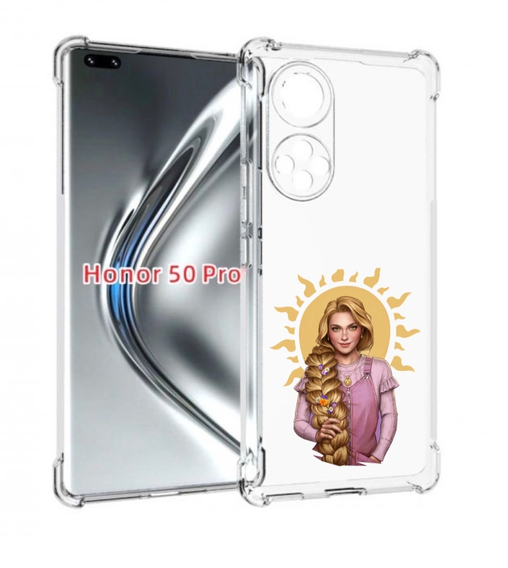 

Чехол бампер MyPads девушка-с-большой-косой для Honor 50, Прозрачный, Tocco