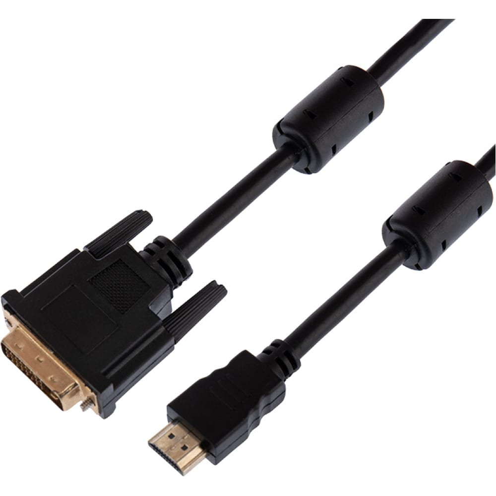 фото Кабель rexant hdmi - dvi-d с фильтрами 3 м gold 17-6305