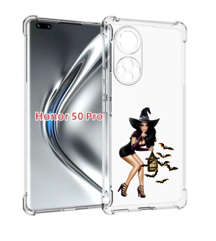 

Чехол бампер MyPads девушка-ведьма женский для Honor 50 P, Прозрачный, Tocco