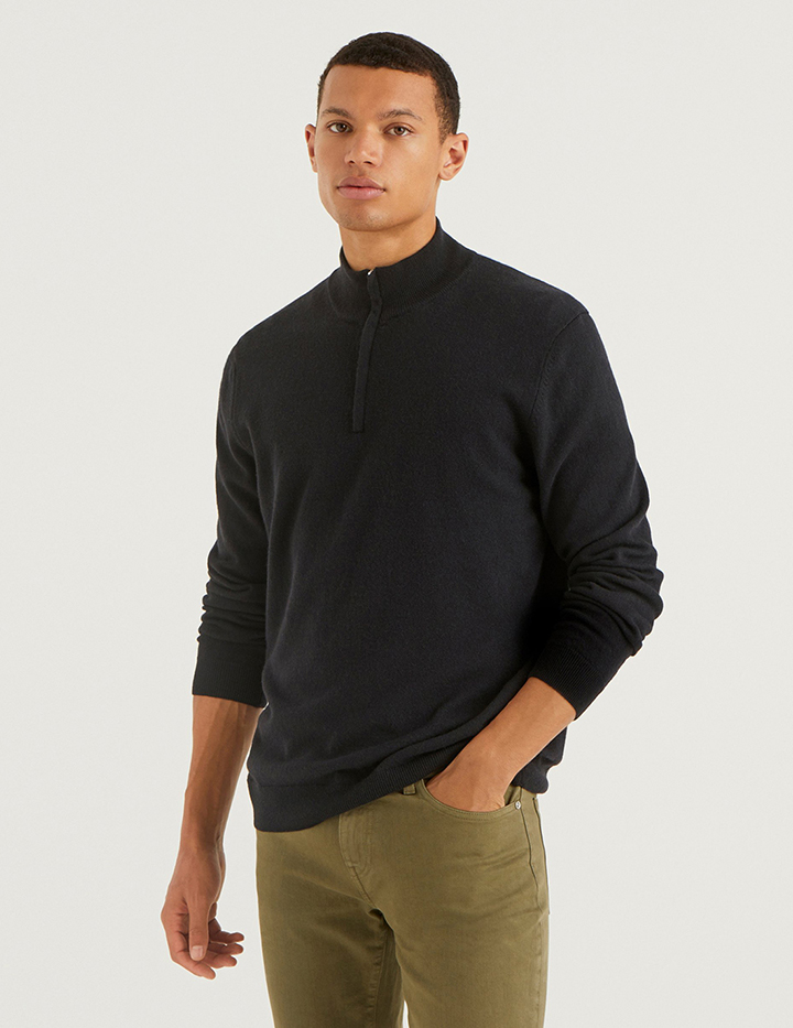 

Джемпер мужской United Colors of Benetton 21A_1002U7057 черный XL, 21A_1002U7057