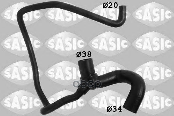 SAS3406258 патрубок радиатора Opel Astra H/Zafira B 1.6/1.8 04>