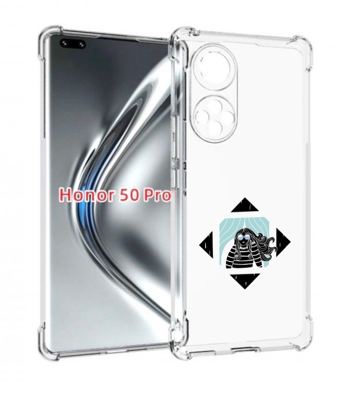 

Чехол бампер MyPads девушка-в-квадратике для Honor 50 Pro, Прозрачный, Tocco
