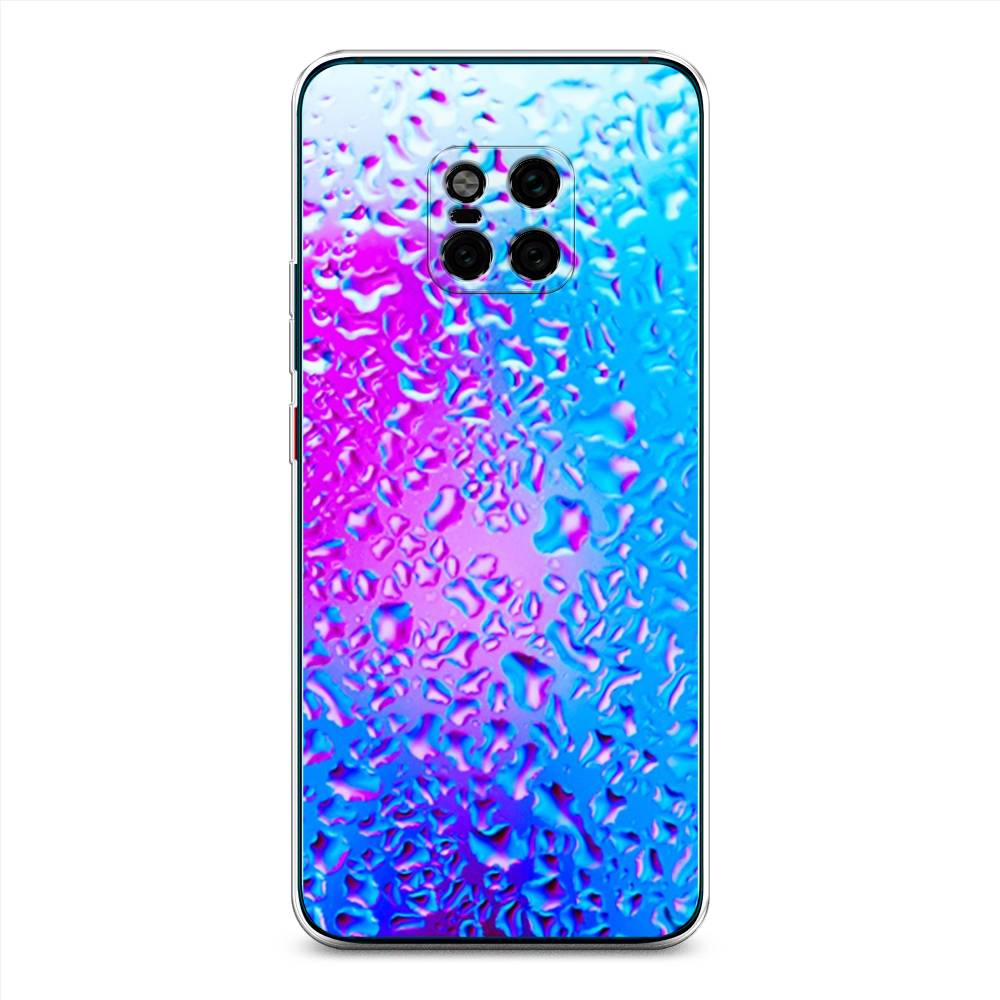 

Чехол на Huawei Mate 20 Pro "Капли на стекле", Голубой;розовый, 67050-3