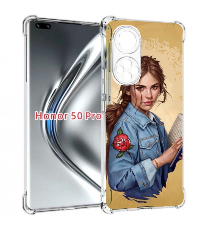 

Чехол бампер MyPads девушка-в-бежевом-фоне для Honor 50 P, Прозрачный, Tocco