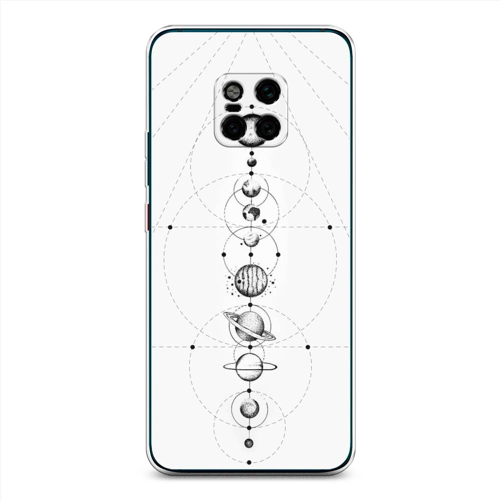 

Чехол на Huawei Mate 20 Pro "Парад планет", Серый, 67050-2