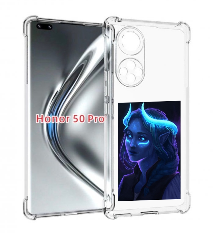 

Чехол бампер MyPads девушка синяя ледяная женский для Huawei Hon, Прозрачный, Tocco
