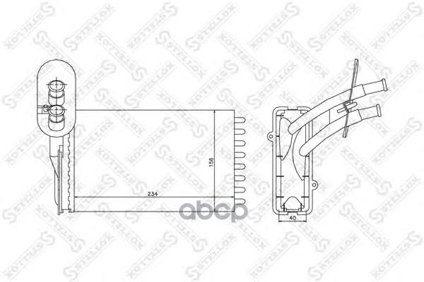 

10-35116-SX радиатор печки VW Golf/Passat/Polo/Scirocco, Seat Ibiza 83>