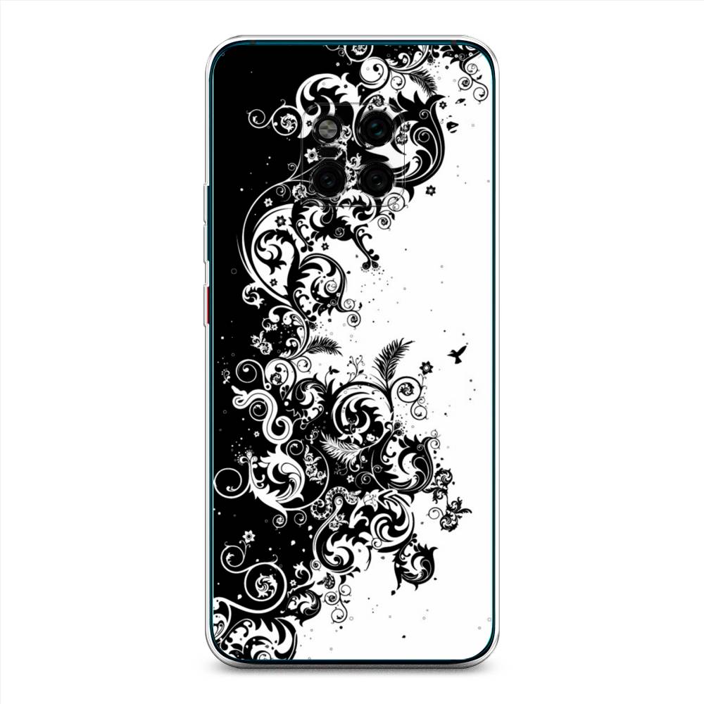 

Чехол на Huawei Mate 20 Pro "Черно белый узор", Белый;черный;серый, 67050-3