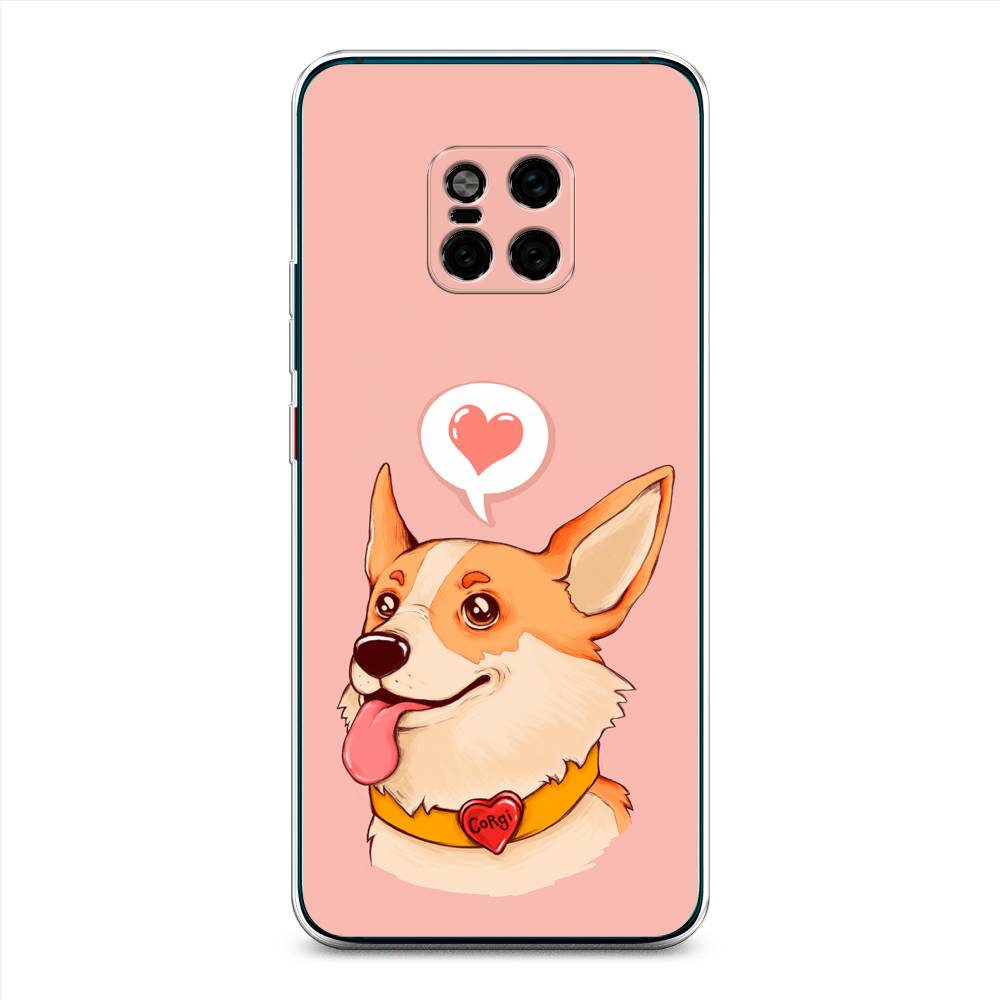 

Чехол на Huawei Mate 20 Pro "Корги язык", Розовый;коричневый, 67050-1