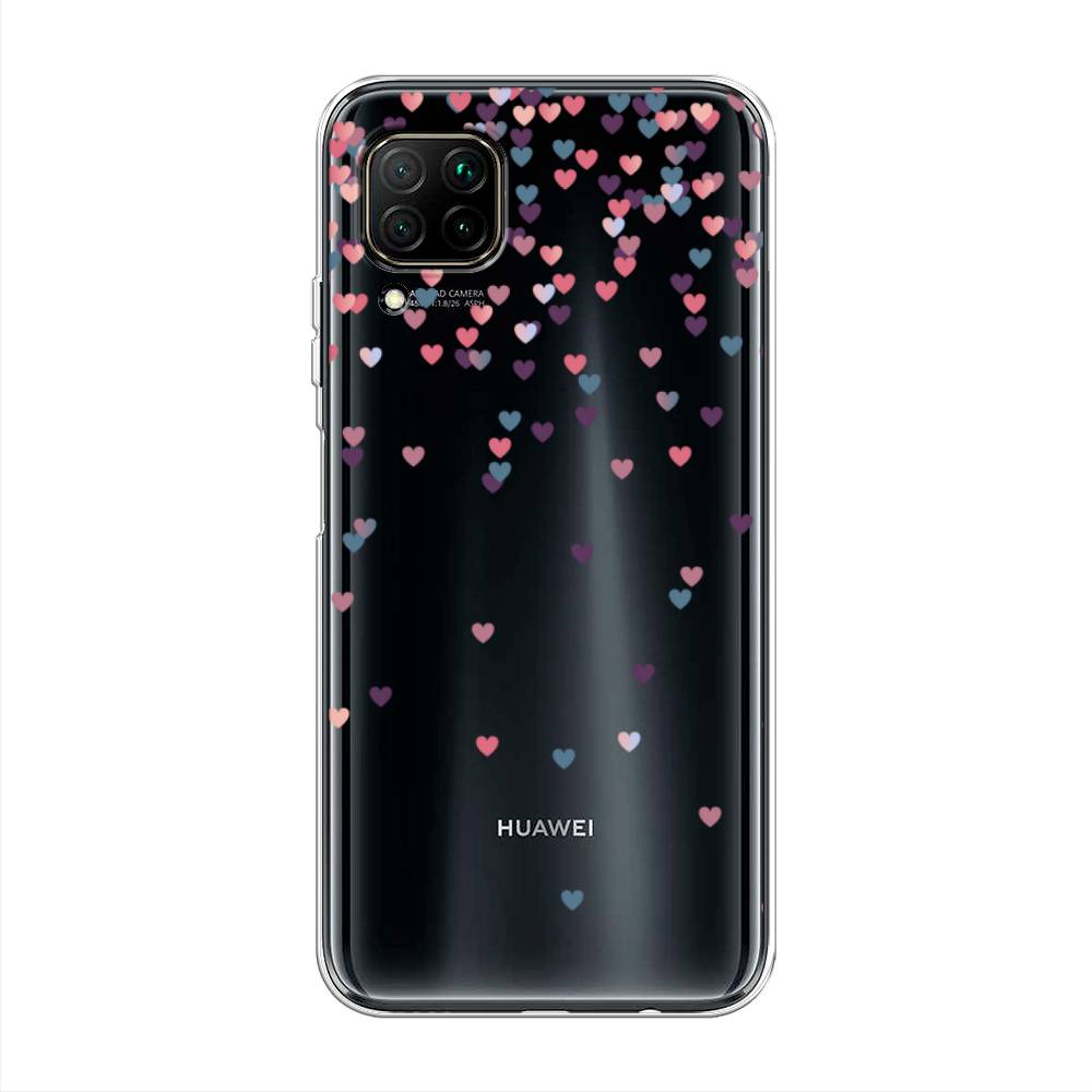 

Чехол на Huawei Nova 6 SE "Посыпка сердечки", Розовый;фиолетовый, 611750-3