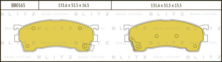 

Колодки Пер.Mazda 626 Iv 92-98 Blitz арт. BB0165