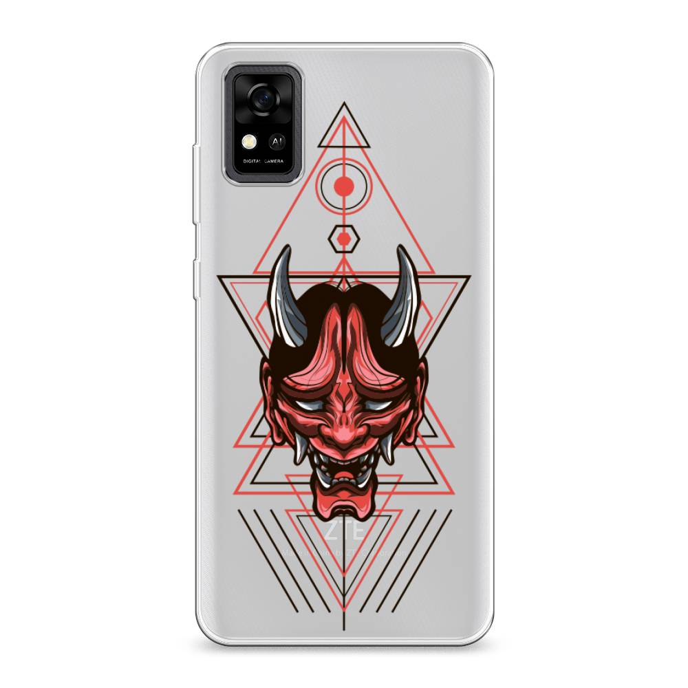 

Чехол на ZTE Blade A31 "Hanya Oni mask", Серый;красный;черный, 134650-4
