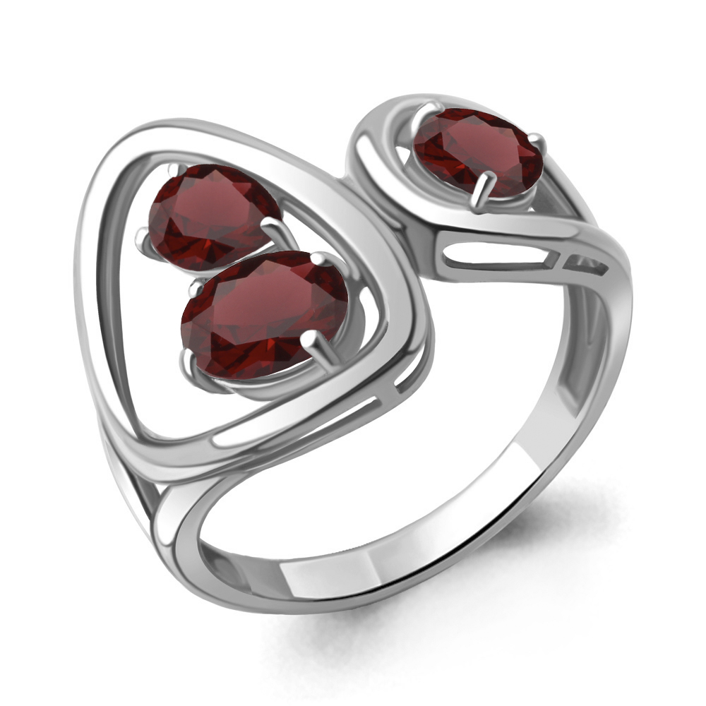

Кольцо из серебра с гранатом Aquamarine Aquamarine 6957303_925_р р. 17,5, 6957303_925_р