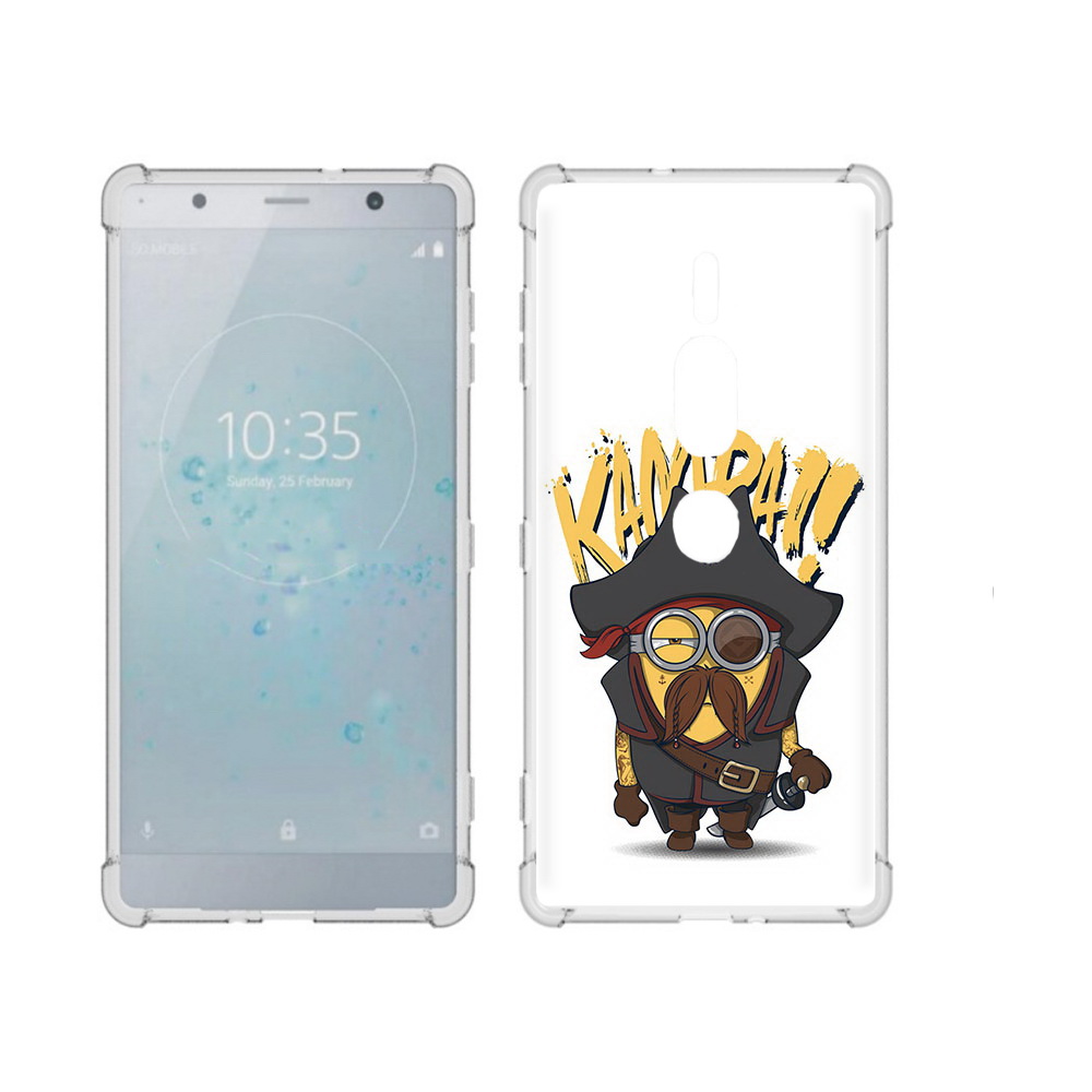 

Чехол MyPads Tocco для Sony Xperia XZ2 Premium миньон пират, Прозрачный, Tocco