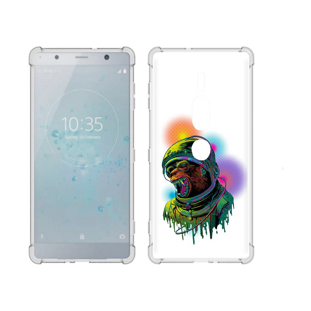 

Чехол MyPads Tocco для Sony Xperia XZ2 Premium медведь космонавт, Прозрачный, Tocco