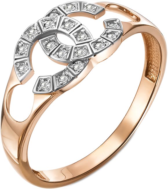 

Кольцо из красного золота с фианитом р. 17 Veronika K132-2385, K132-2385