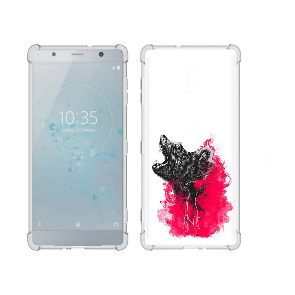 

Чехол MyPads Tocco для Sony Xperia XZ2 Premium медведь в дымке, Прозрачный, Tocco