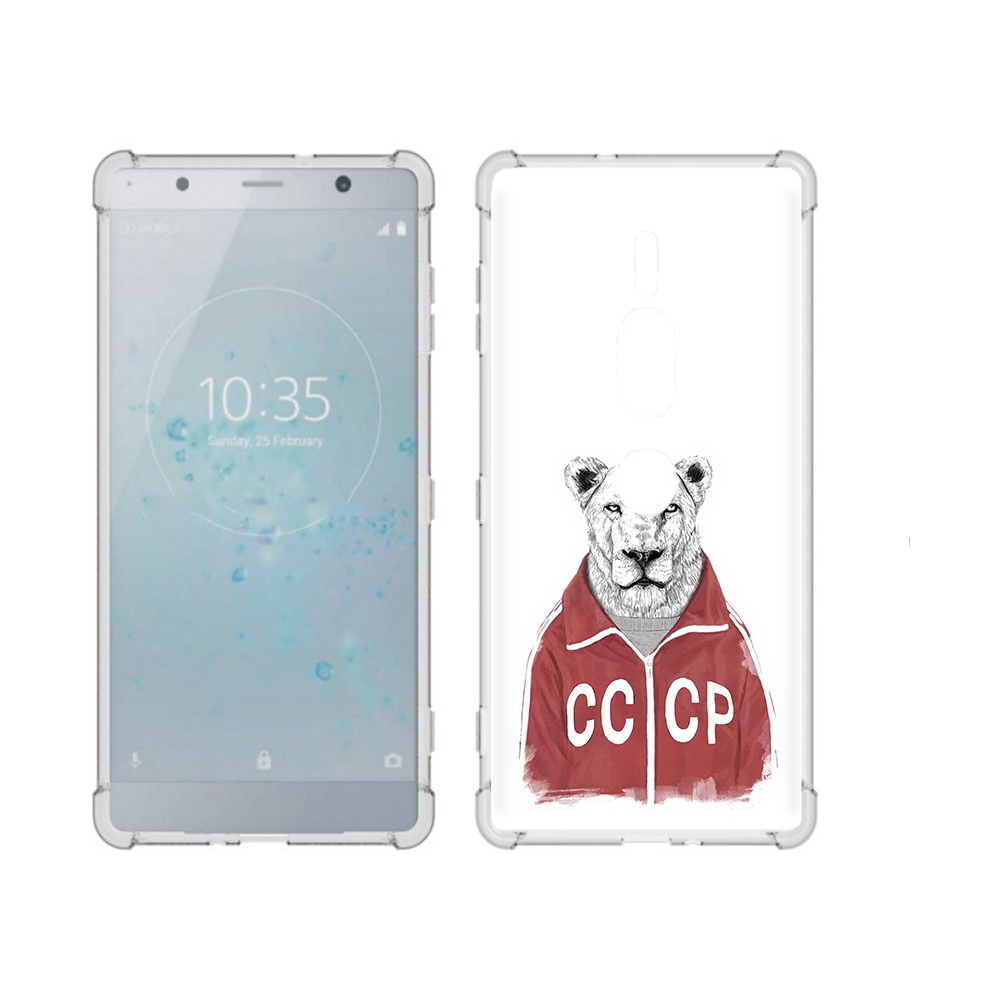 

Чехол MyPads Tocco для Sony Xperia XZ2 Premium львица ссср, Прозрачный, Tocco