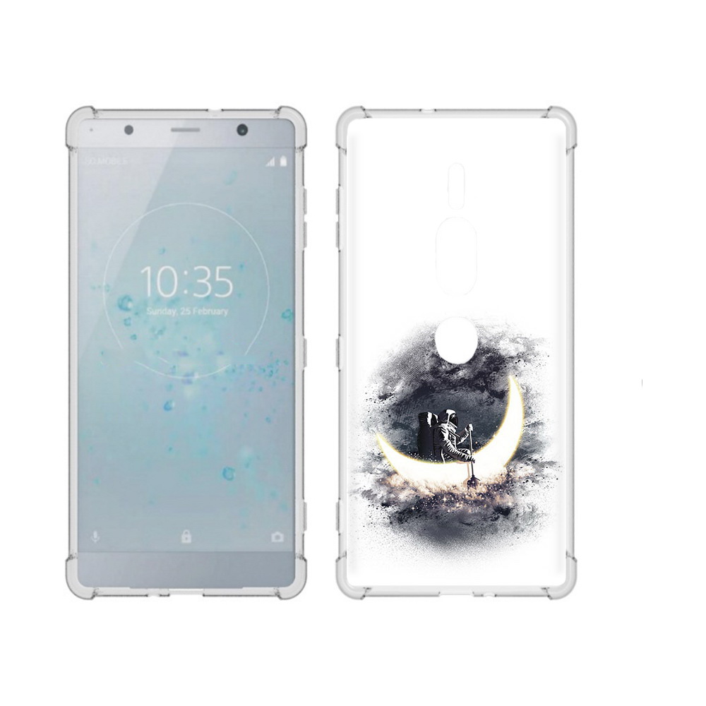 

Чехол MyPads Tocco для Sony Xperia XZ2 Premium лунный путешественник, Прозрачный, Tocco
