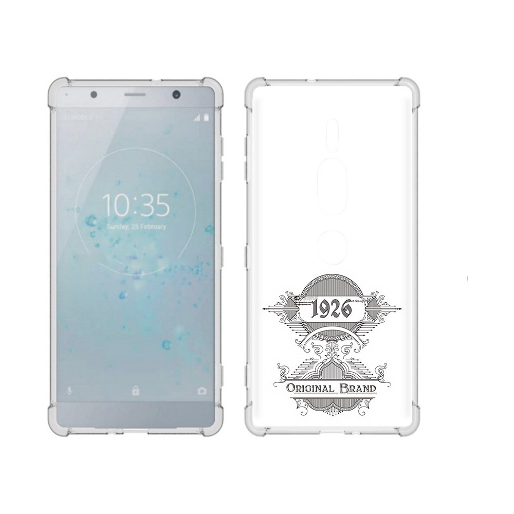 

Чехол MyPads Tocco для Sony Xperia XZ2 Premium логотип черно белый, Прозрачный, Tocco