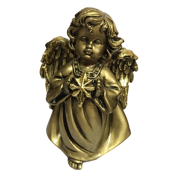

Фигура декоративная Ангелочек со звездочкой (цв.позолоченый), 11*8*15 cм KSMR-626439/A027, Золотистый