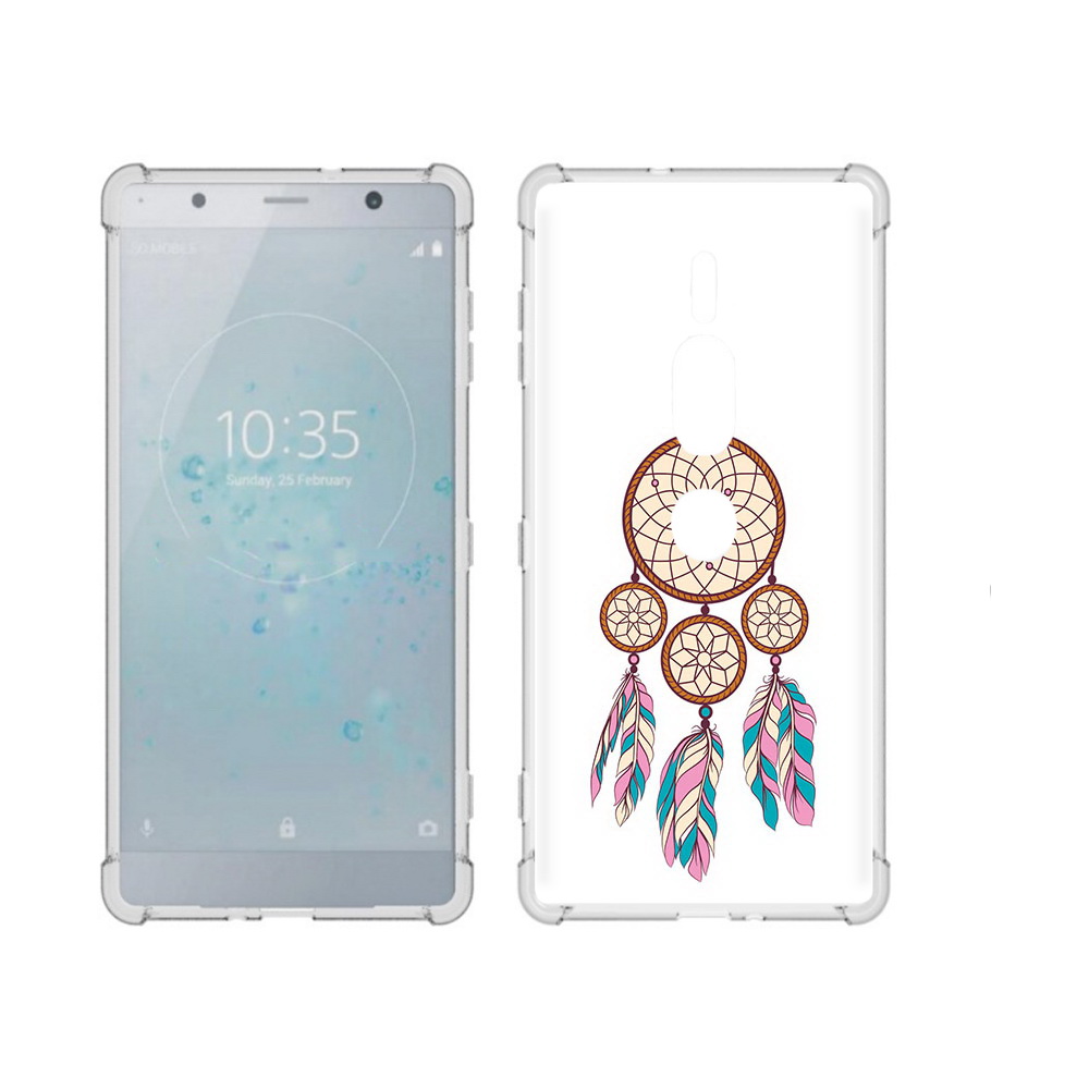 Чехол MyPads Tocco для Sony Xperia XZ2 Premium ловец снов бежевый