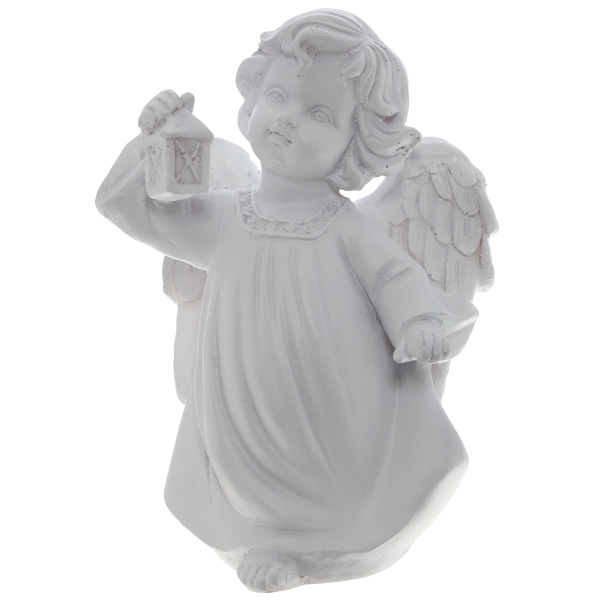 

Фигура декоративная Ангел с фонариком (цвет белый), 11*8*15 cм KSMR-626436/А030
