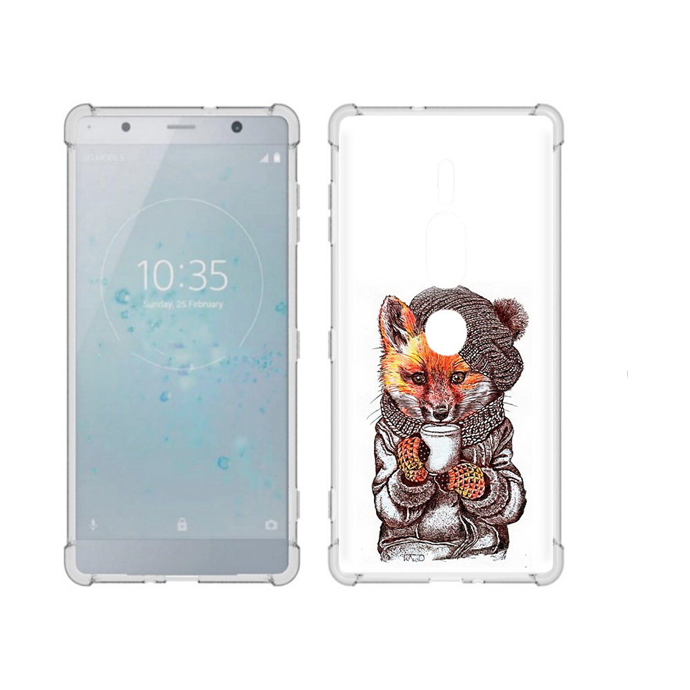 

Чехол MyPads Tocco для Sony Xperia XZ2 Premium лиса в шапке, Tocco