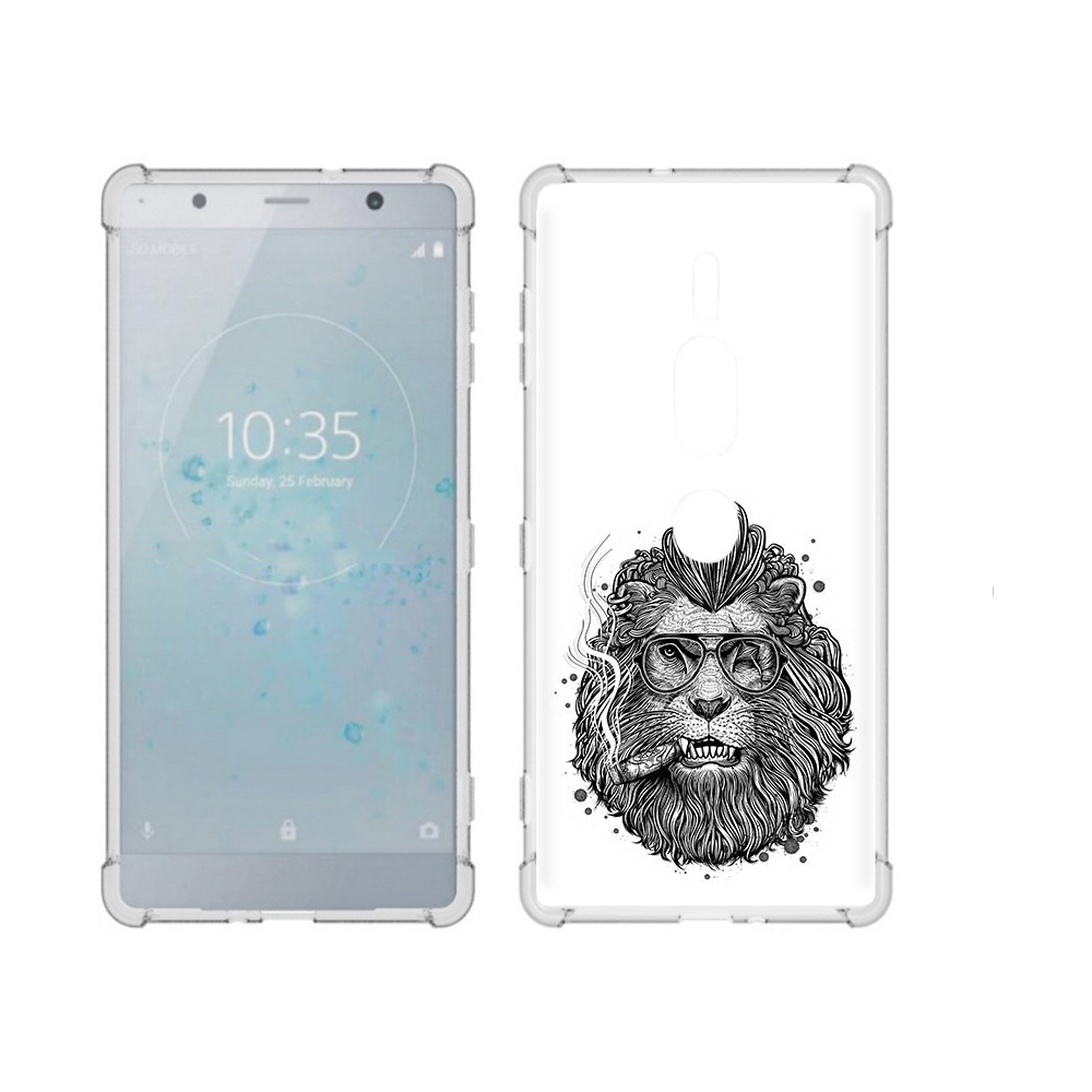 

Чехол MyPads Tocco для Sony Xperia XZ2 Premium курящий лев, Прозрачный, Tocco