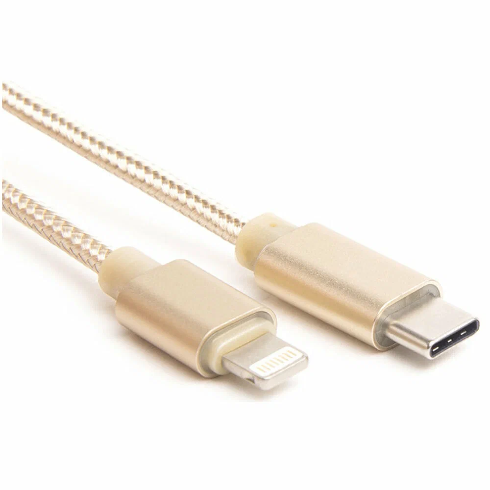 

Кабель Atom Lightning - USB Type-C 1 м, золотистый