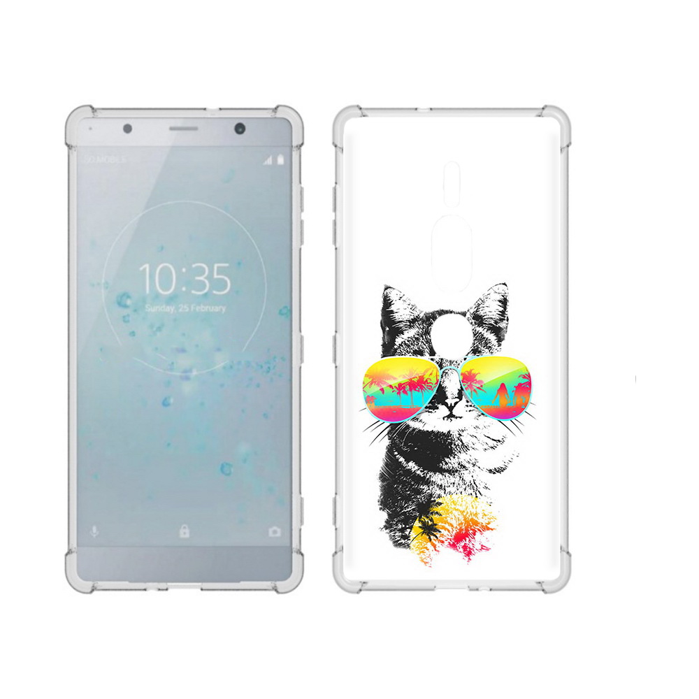 

Чехол MyPads Tocco для Sony Xperia XZ2 Premium крутой кот, Прозрачный, Tocco