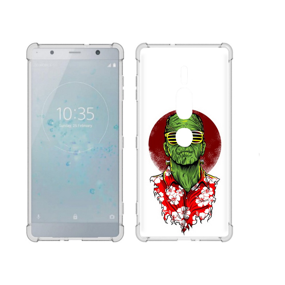 

Чехол MyPads Tocco для Sony Xperia XZ2 Premium крутой зеленый мужчина в очках, Прозрачный, Tocco