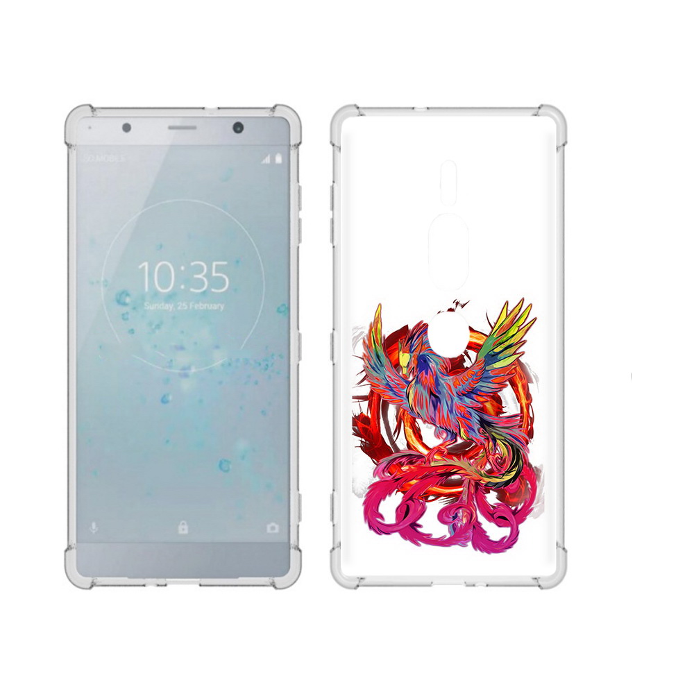 

Чехол MyPads Tocco для Sony Xperia XZ2 Premium красочный феникс, Прозрачный, Tocco