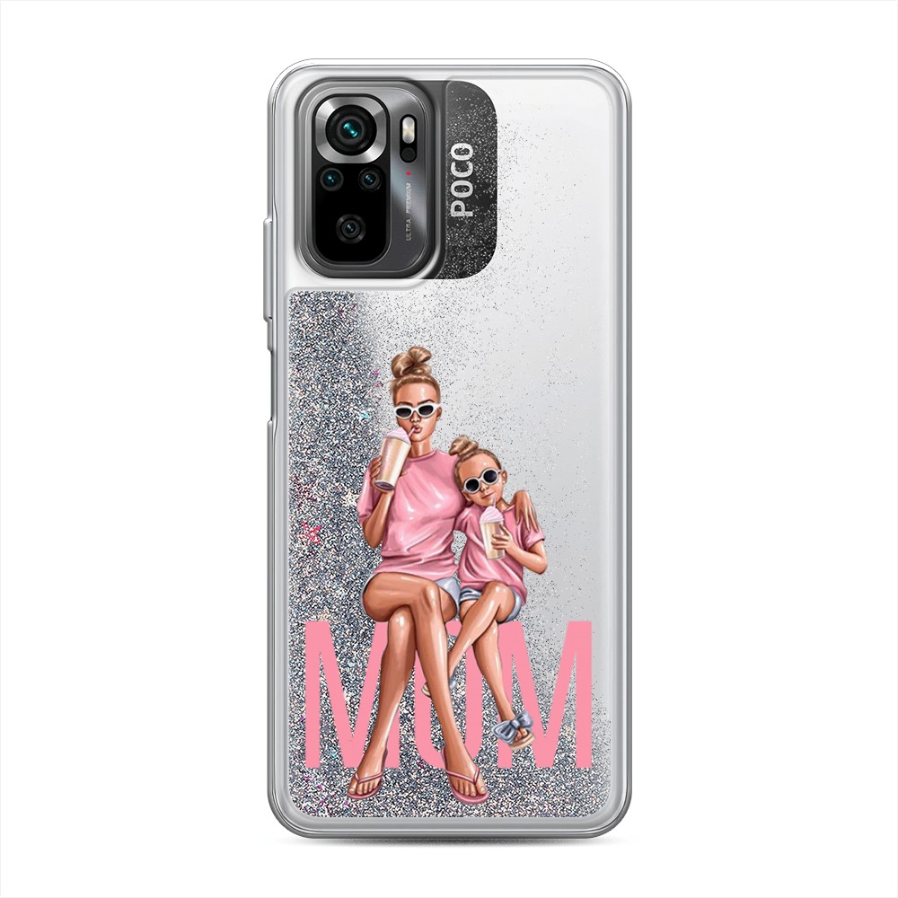 

Чехол Awog на Xiaomi Redmi Note 10/ Redmi Note 10S/ Poco M5s "Lovely mom", Бежевый;прозрачный;розовый, 316291-1