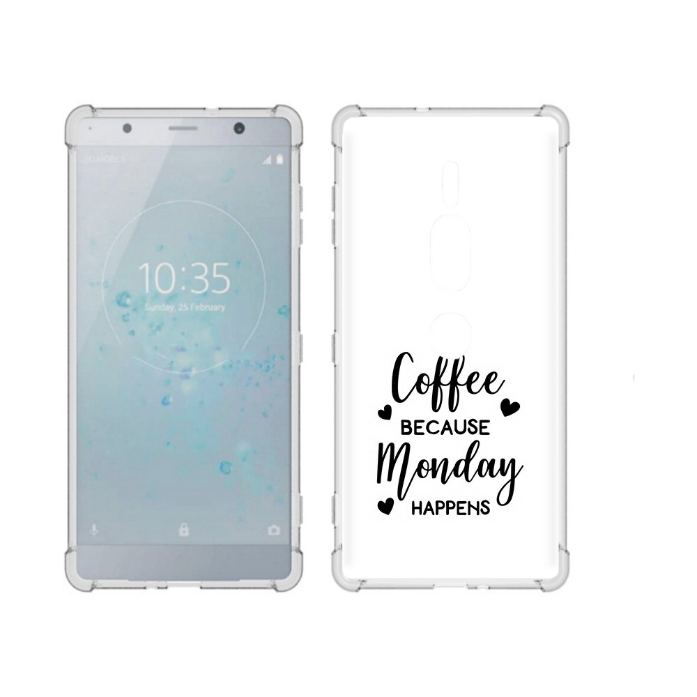 

Чехол MyPads Tocco для Sony Xperia XZ2 Premium кофе и понедельник стал счастливым, Прозрачный, Tocco