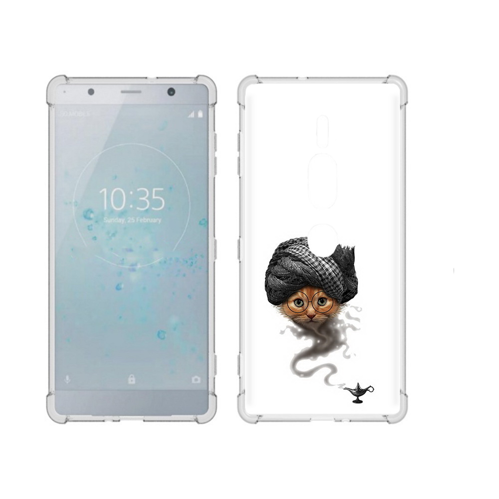 

Чехол MyPads Tocco для Sony Xperia XZ2 Premium кот джин, Прозрачный, Tocco