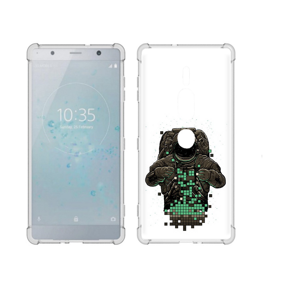 

Чехол MyPads Tocco для Sony Xperia XZ2 Premium космонавт с пикселями, Прозрачный, Tocco